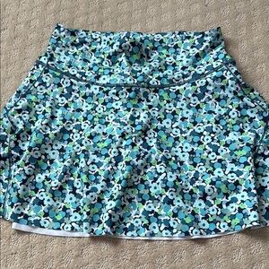 Athleta Floral Blue and Green Women's Tennis Skort S